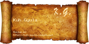 Kuh Gyula névjegykártya